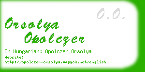 orsolya opolczer business card